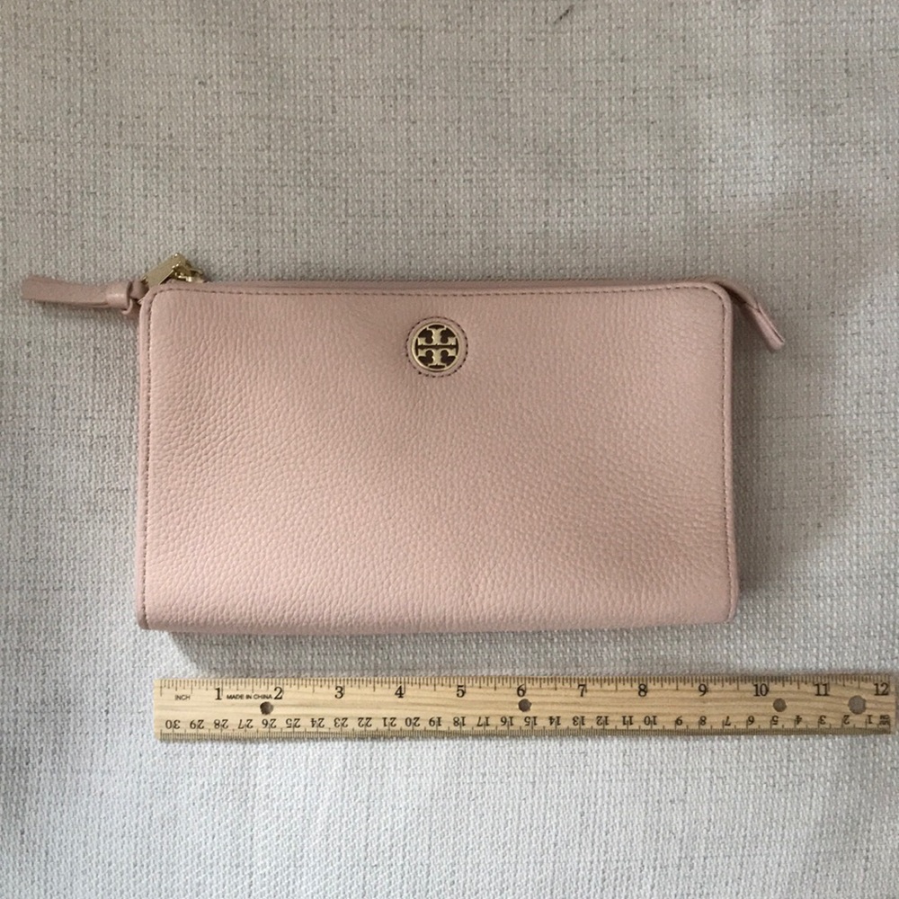 Tori Burch Medium Pink Leather Clutch